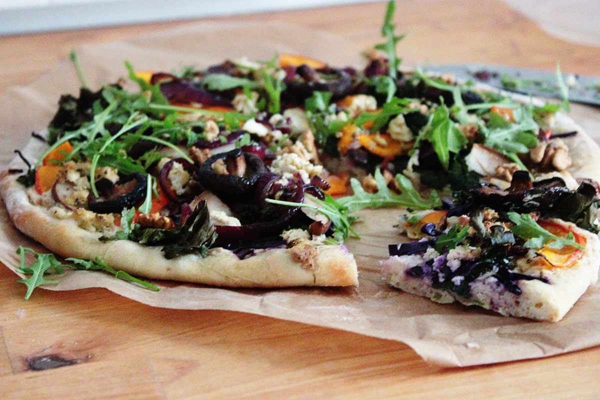 Vegane Winter Pizza Saisonal Kraftfutter