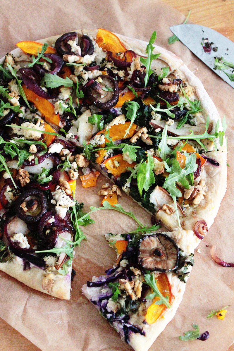 Vegane Winter Pizza Saisonal Kraftfutter